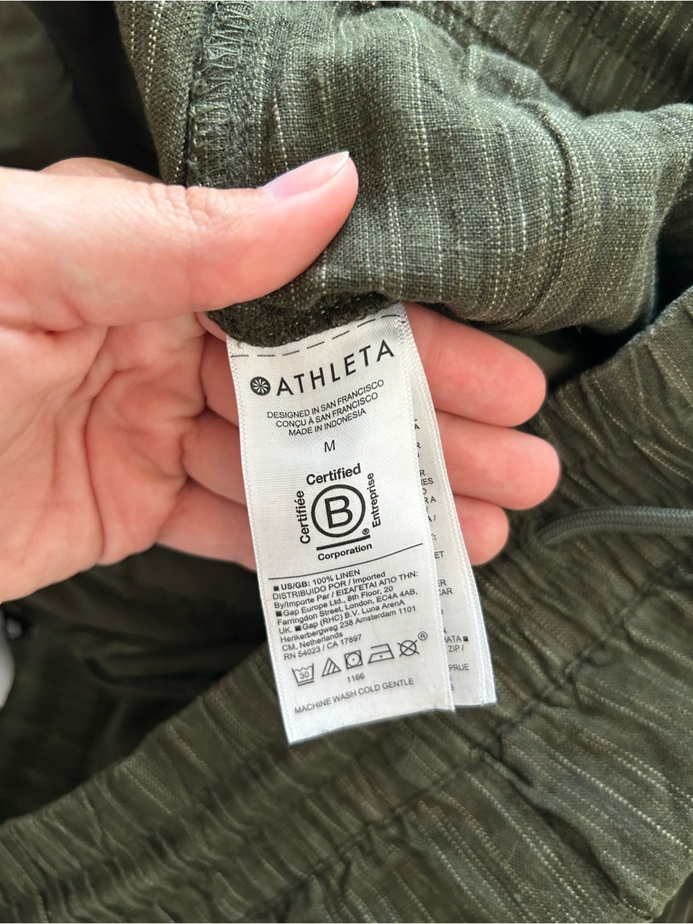 Athleta Retreat High Rise Linen Pants - Picture 3 of 5